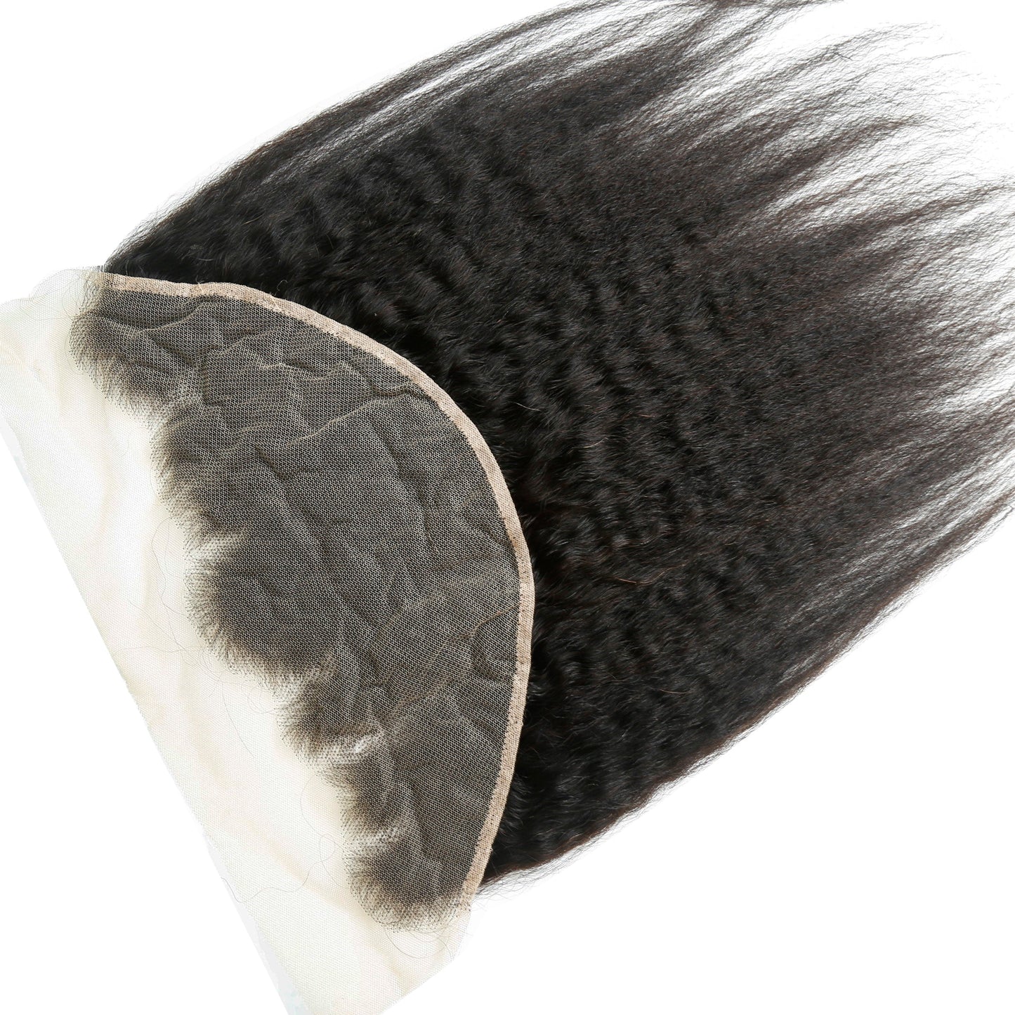 Hair 13x6 Transparent Lace Frontal Kinky Straight Knots Preplucked Hairline
