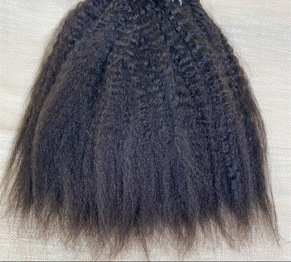 Hair 9A/10A/12A Kinky Straight Human Hair 3 Bundles with 13x4 Lace Frontal