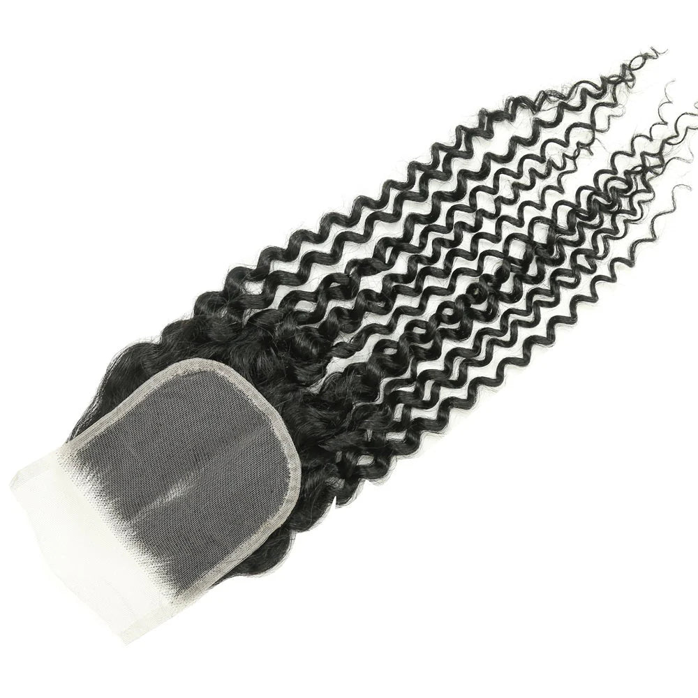 Hair 4x4 Transparent Lace Cloure Curly Deep Curly