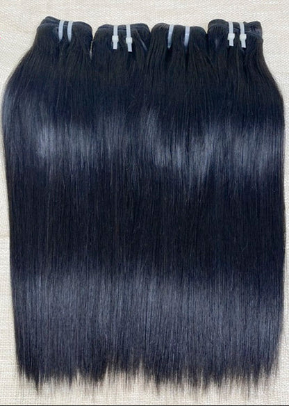 Hair 9A/10A12A Straight Silky Straight Full 3 Human Hair Bundles With with 6x6 HD Closure