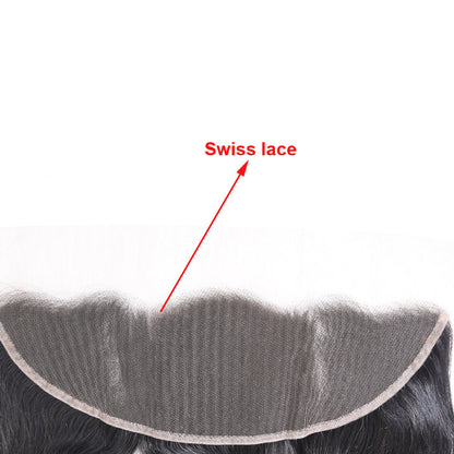 Hair 13x4 Transparent Lace Frontal Body Wave Small Knots Preplucked Hairline