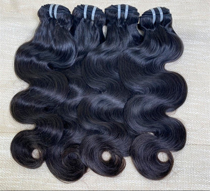 Hair 9A/10A12A Body Wave Soft 3 Human Hair Bundles With with 6x6 HD Closure
