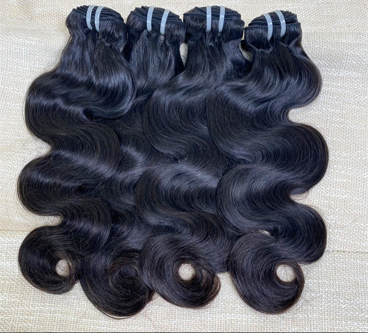 Hair 9A/10A/12A Body Wave 3 Bundles with 13x6 Frontal with Preplucked Hairline