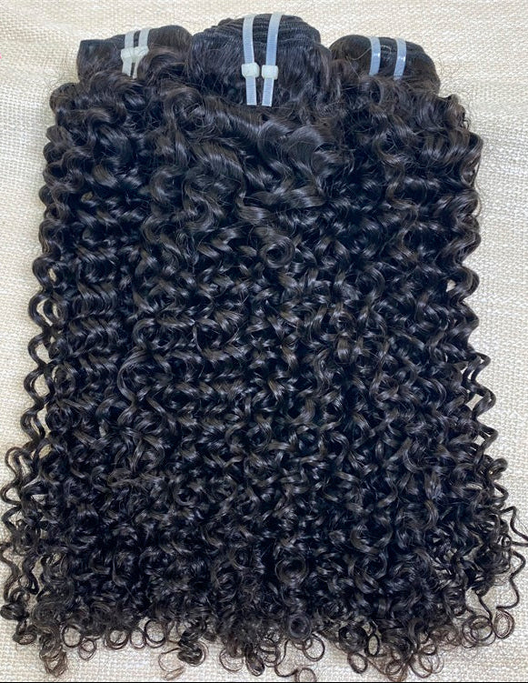 Hair 9A/10A/12A Curly 3 Bundles with 13x6 Frontal with Preplucked Hairline