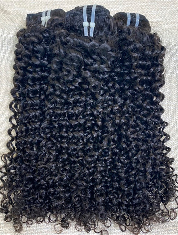 Hair Curly Hair 100% Human Hair 3 Bundles With 4x4 Lace Closure