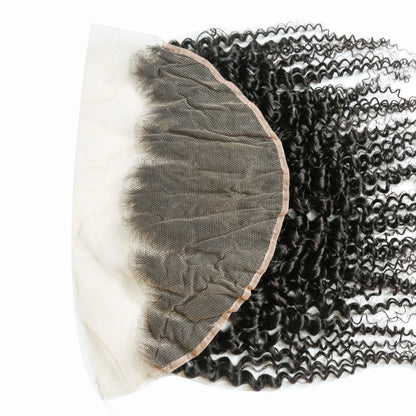 Hair 13x6 Transparent Lace Frontal Kinky Curly Small Knots Preplucked Hairline