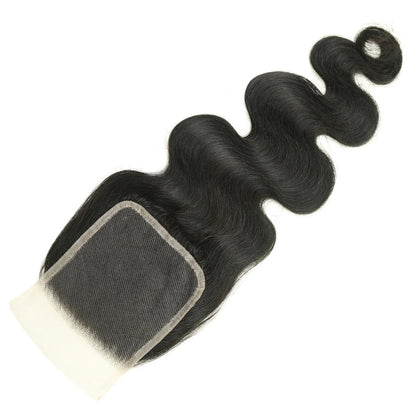 Hair 4x4 Transparent Lace Cloure Body Wave Small Knots Free Part