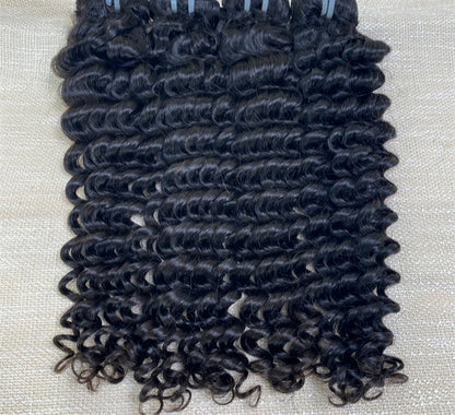 Hair 9A/10A12A Deep Wave Thick 3 Human Hair Bundles With with 6x6 HD Closure