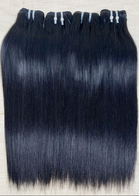 Hair 9A/10A/12A Straight 3 Bundles with 13x6 Frontal with Preplucked Hairline