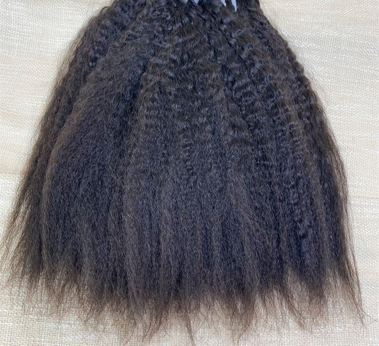 Hair 9A/10A12A Kinky Straight 6x6 HD Closure With 3 Humann Hair Bundles
