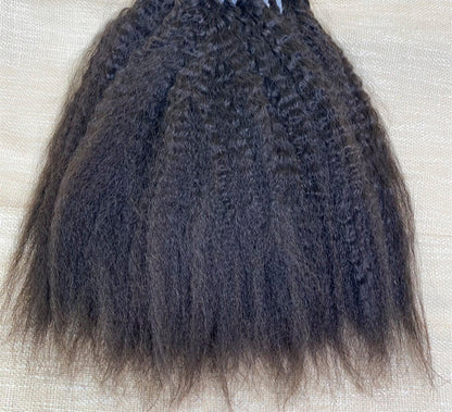 Hair 9A/10A12A Kinky Straight 6x6 HD Closure With 3 Humann Hair Bundles