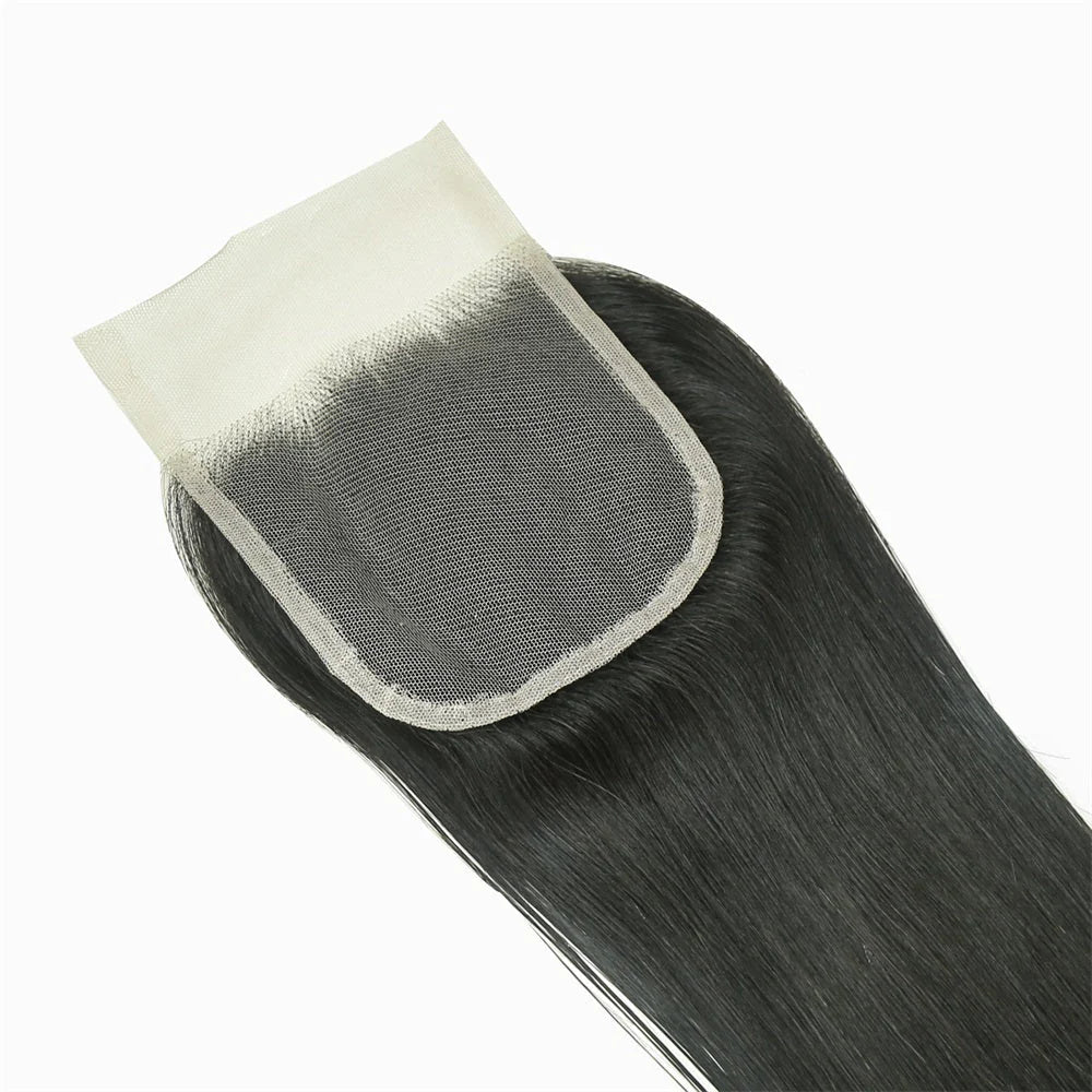 Hair 4x4 Transparent Lace Cloure Straight Small Knots 100% Human Hair