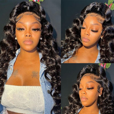 Loose Deep Lace-Up Front Human Hair Wig - Star Fashion, Multiple Lengths & Headgear Options