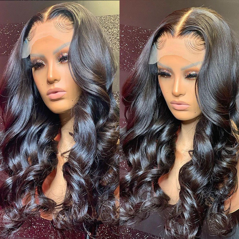 Natural Black Heavy Density Loose Wave 4x4/5x5/6x6 HD Lace Closure Wig Human Hair Wig