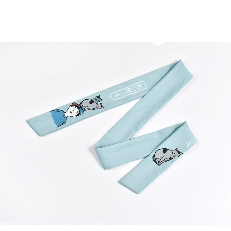 Original Design Cloth Hair Bands – Vibrant Yellow & Blue for a Unique Style