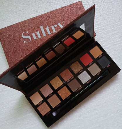 14-Color Eye Shadow Palette – Flannel Series for Vibrant and Velvet Looks