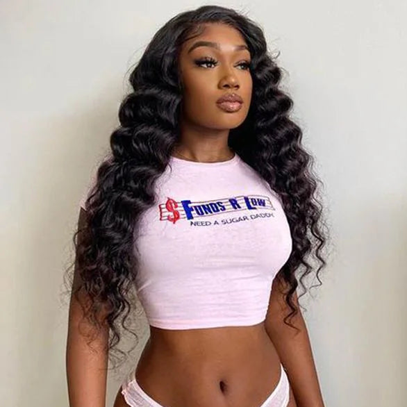 Hair 9A/10A/12A Loose Deep 3 Bundles with 13x6 Frontal
