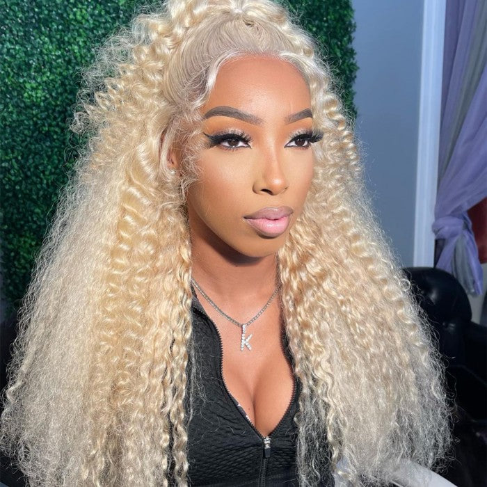 Hair 613 Blonde Deep Wave Wig 13x4 Lace Front Wig Lace Frontal Wig Pre Plucked