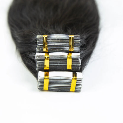 Hair Tape In Hair Extensions 100% Mink Virgin Straight Human Hair Tape Ins Hair Extensions
