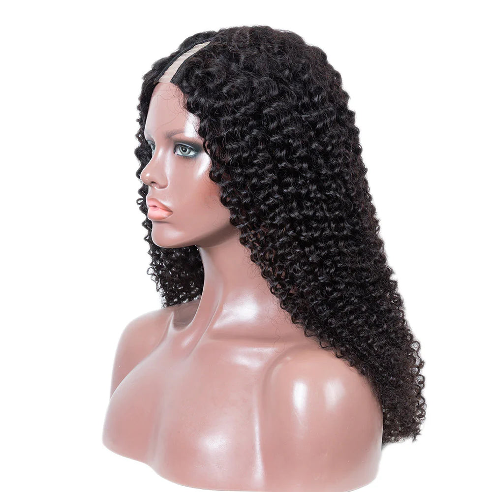 Hair 250% Density U Part Curly Wig Glueless Curly Human Hair Wig Very Full