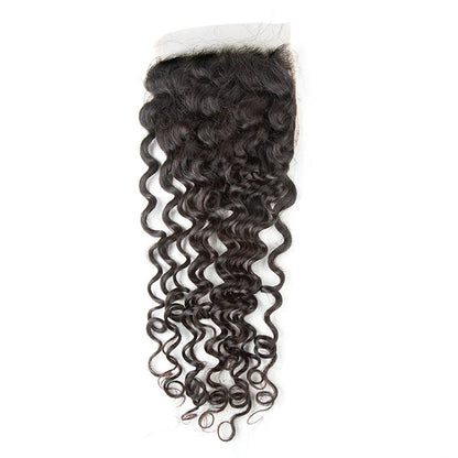 Hair 9A/10A12A 5x5 Lace Closure With 3 Bundles Jerry Curl Human Hair Bundles