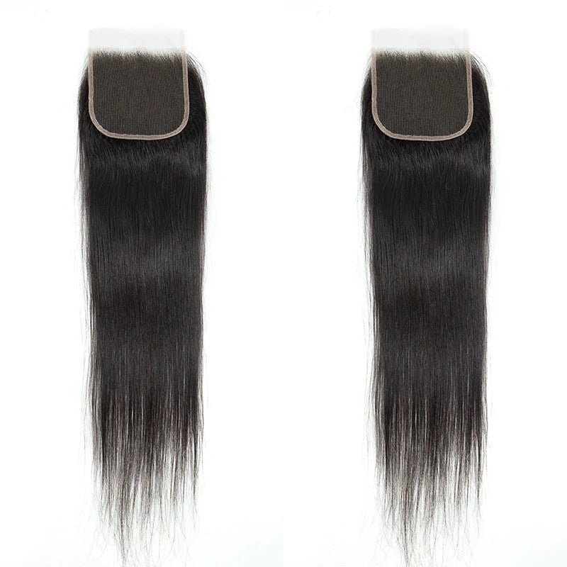 Hair 9A/10A12A 5x5 Lace Closure with Bundles Straight Hair 3 Bundles with Closure