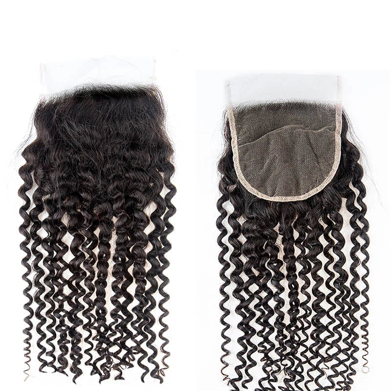 Hair 9A/10A12A Curly Bundles with 5x5 Closure Virgin Human Hair 3 Bundles with Closure