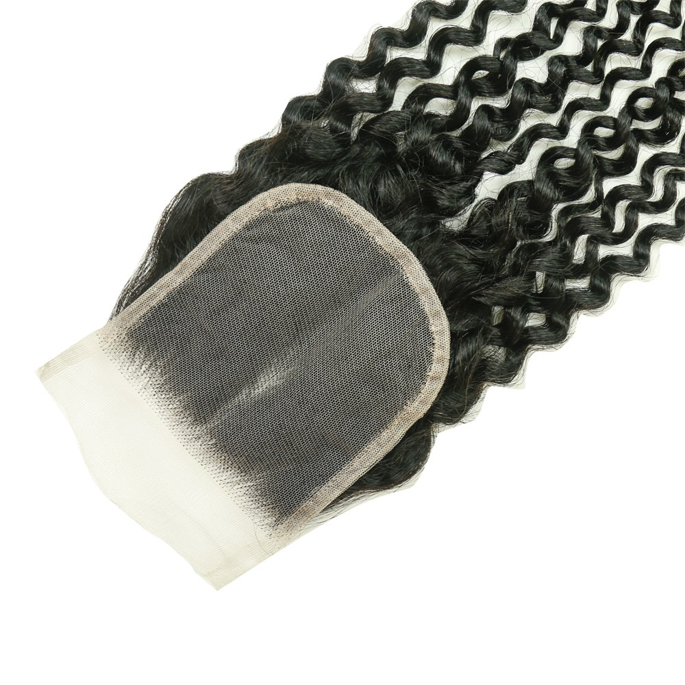 Hair 4x4 Transparent Lace Cloure Curly Deep Curly