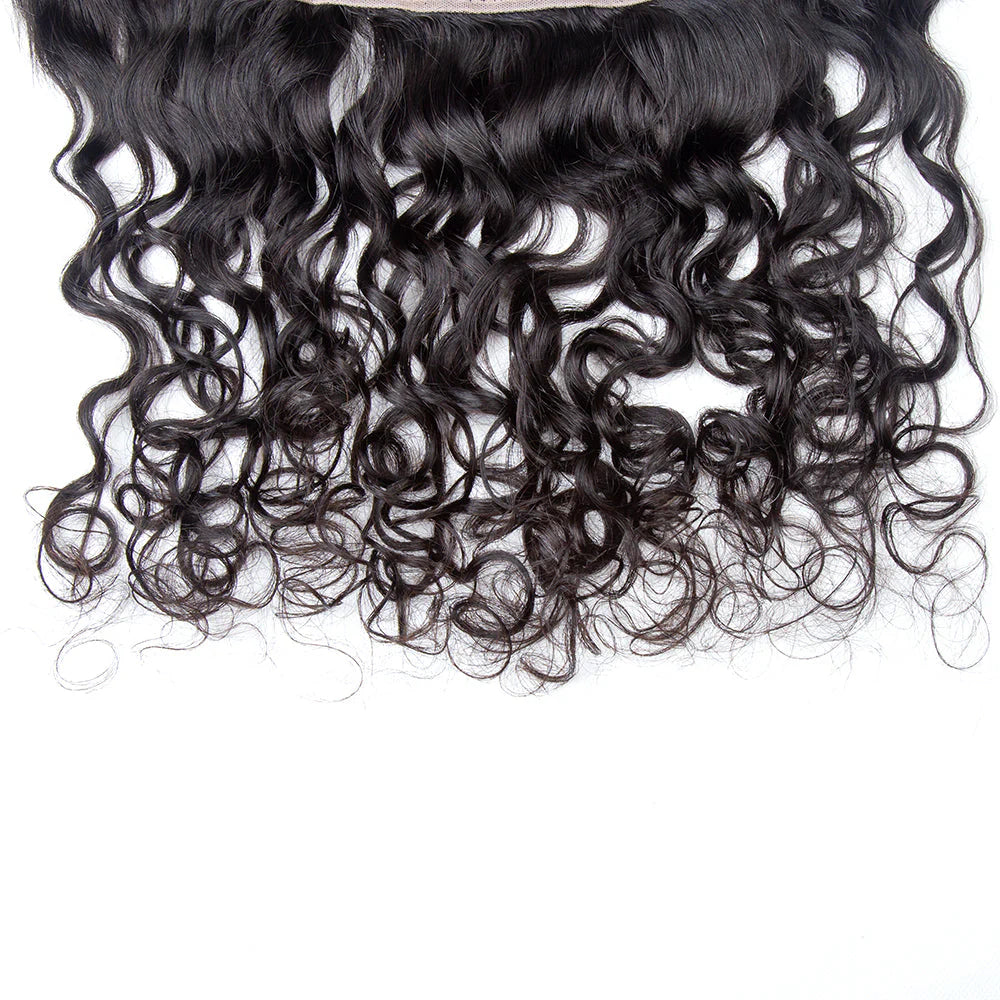 Hair 13x4 Transparent Lace Frontal Water Wave Small Knots Preplucked Hairline