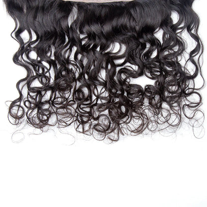 Hair 13x4 Transparent Lace Frontal Water Wave Small Knots Preplucked Hairline