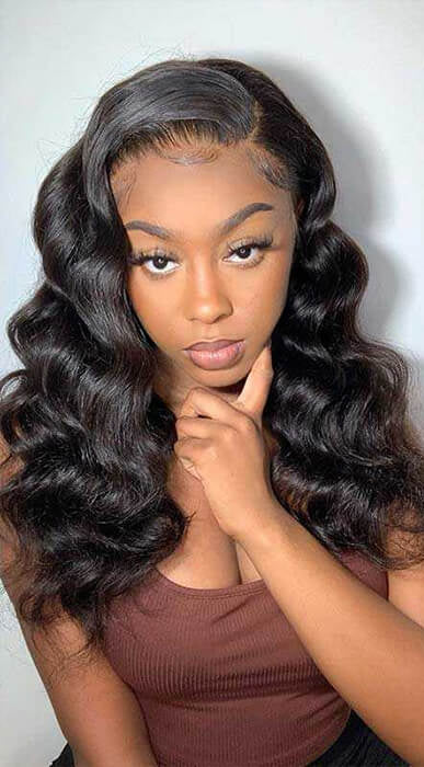 Hair 9A/10A/12A Loose Wave 3 Bundles with 13x6 Frontal with Preplucked Hairline