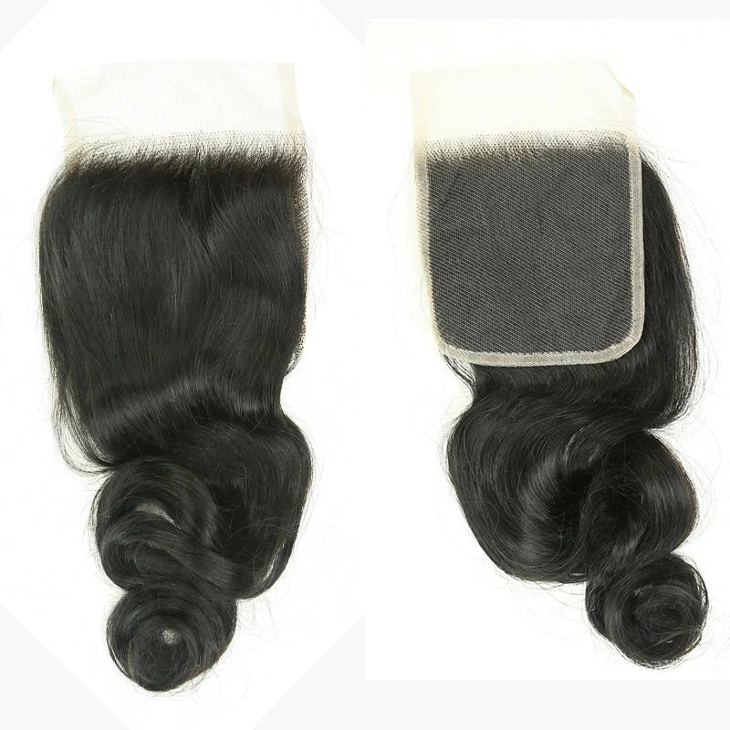 Hair 4x4 Transparent Lace Cloure Loose Wave 100% Human Hair Free Part