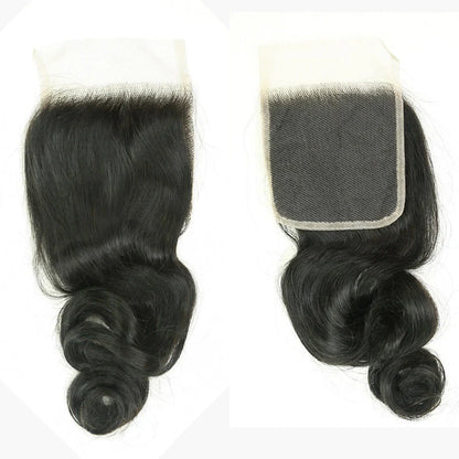 Hair 4x4 Transparent Lace Cloure Loose Wave 100% Human Hair Free Part