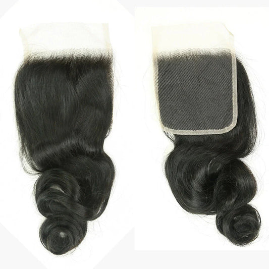Hair 4x4 Transparent Lace Cloure Loose Wave 100% Human Hair Free Part