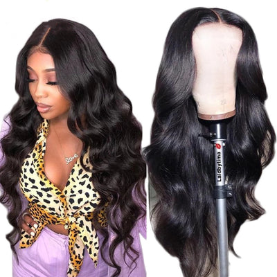 Fashionable Black Mid-Length Curly Lace Front Wig – Synthetic Elegance