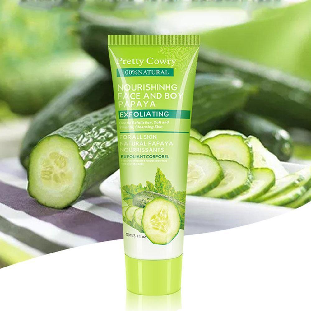Triple Essence Exfoliating Gel Cream - Cucumber, Coconut, Papaya - Brighten & Hydrate