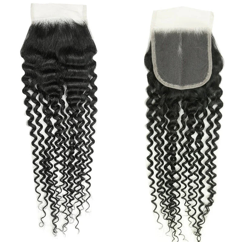 Hair 4x4 Transparent Lace Cloure Curly Deep Curly