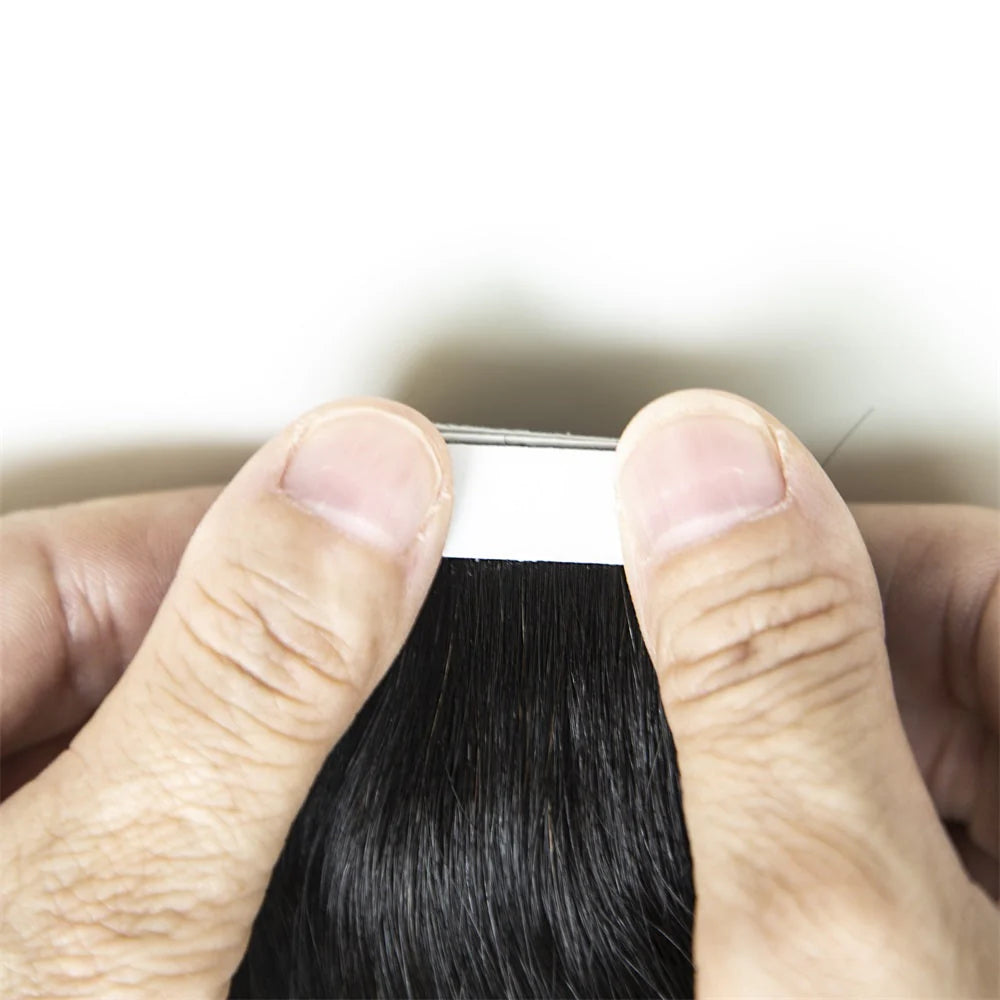 Hair Tape In Hair Extensions 100% Mink Virgin Straight Human Hair Tape Ins Hair Extensions