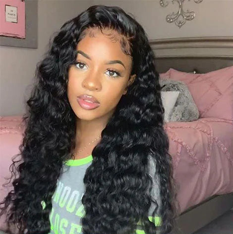 Hair 9A/10A/12A Loose Deep Human Hair 3 Bundles with 13x4 Lace Frontal