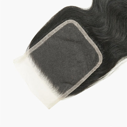 Hair 4x4 Transparent Lace Cloure Body Wave Small Knots Free Part