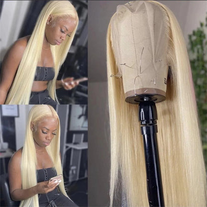 Hair 613 Blonde Lace Front Wig Straight Blonde Wig 13x4 Lace Frontal Wig 613 Human Hair Wig