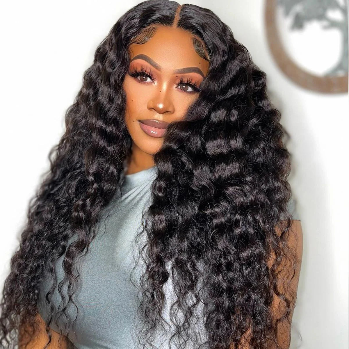 Hair Loose Deep 3 Bundles with 4x4 Lace Closure Indian Human Hair