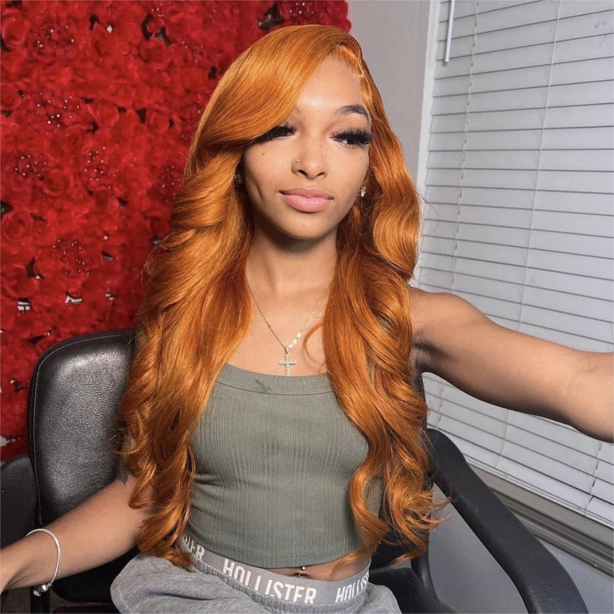 Hair Ginger #350 Human Hair Wig 13x4 Lace Front Wig Body Wave Hair Wig