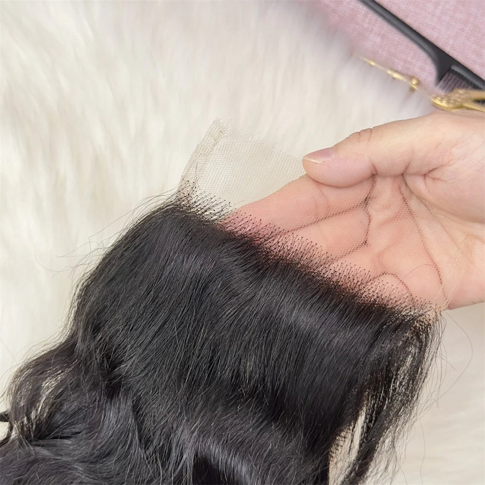 Hair 4x4 HD Lace Cloure Water Wave Free Part 100% Human Hair