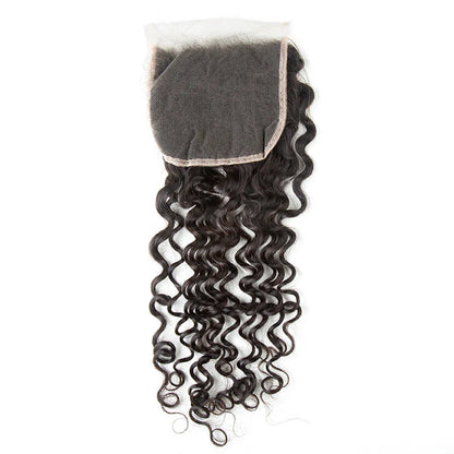 Hair 9A/10A12A 5x5 Lace Closure With 3 Bundles Jerry Curl Human Hair Bundles