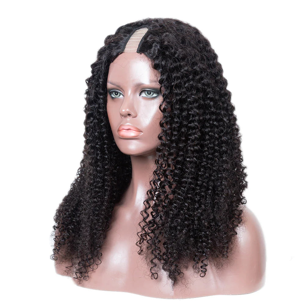 Hair 250% Density U Part Curly Wig Glueless Curly Human Hair Wig Very Full