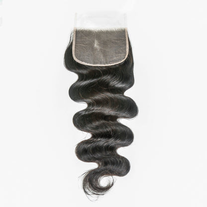 Hair 5x5 Transparent Lace Cloure Body Wave Small Knots Free Part