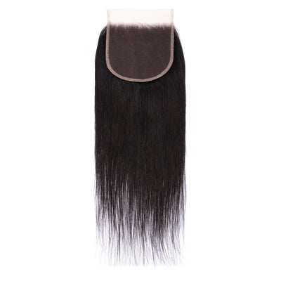 5x5 Straight Hair Brazilian Lace Closure - Virgin Remy Human Hair, No Chemical Processing