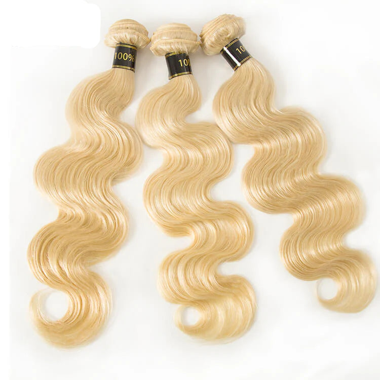 613 Blonde Body Wave Hair 3 Bundle Deals