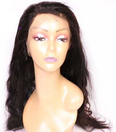 100% Real Hair Wig - Natural Body Wave, Multiple Sizes (8"-18")